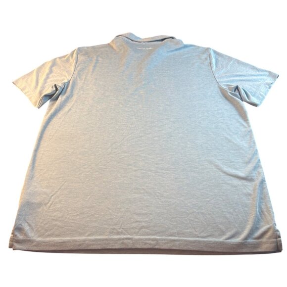Travis Mathew XL Light Blue Polo Shirt Stripe Pocket Soft Pima Cotton Blend - Picture 6 of 7